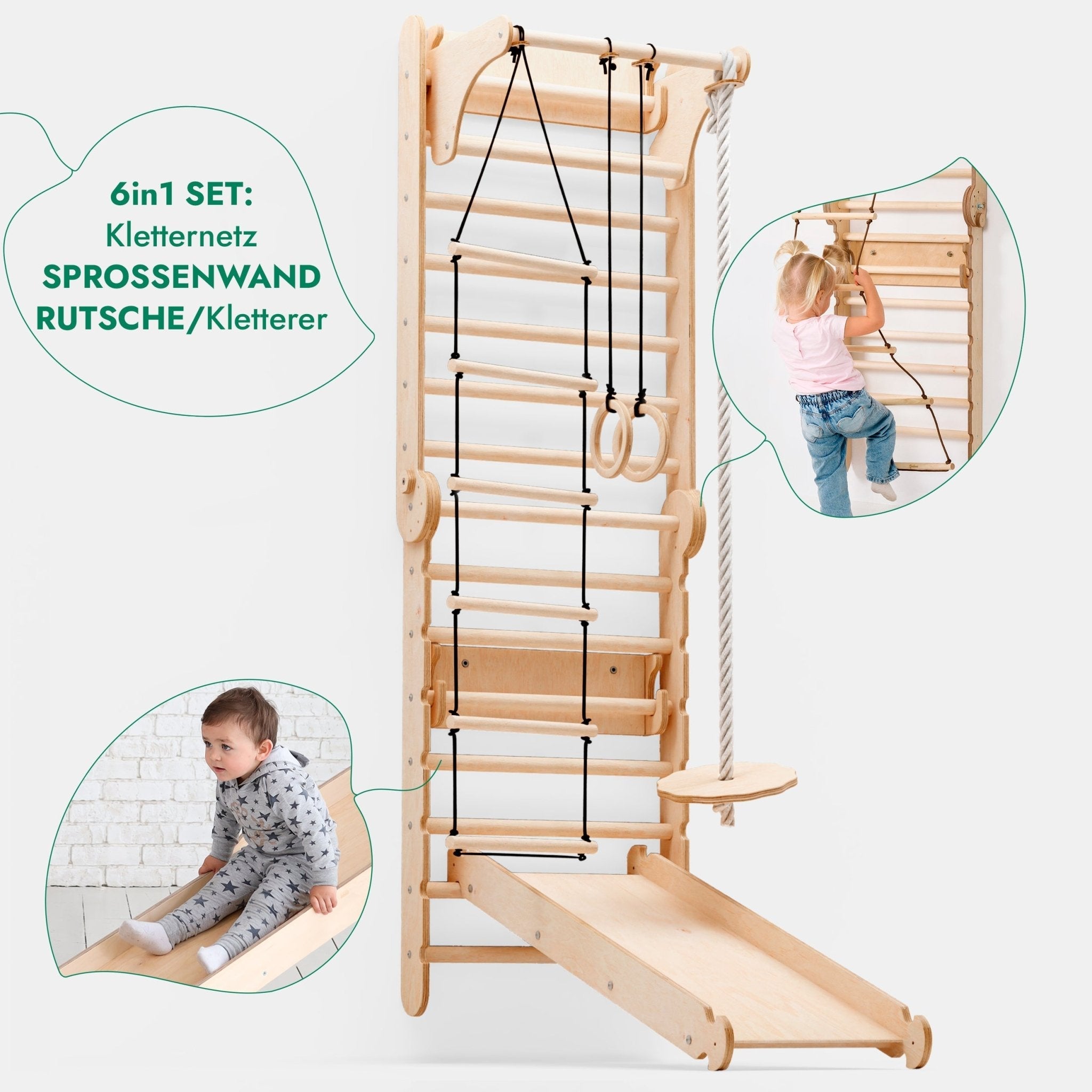 Massivholz-Turnwand „Athlet“ (6-in-1)