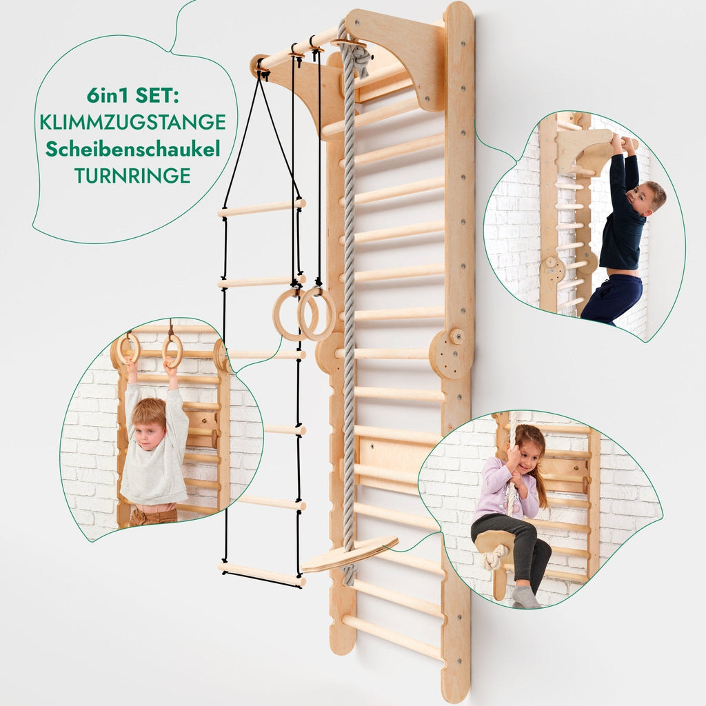 Massivholz-Turnwand „Athlet“ (6-in-1)