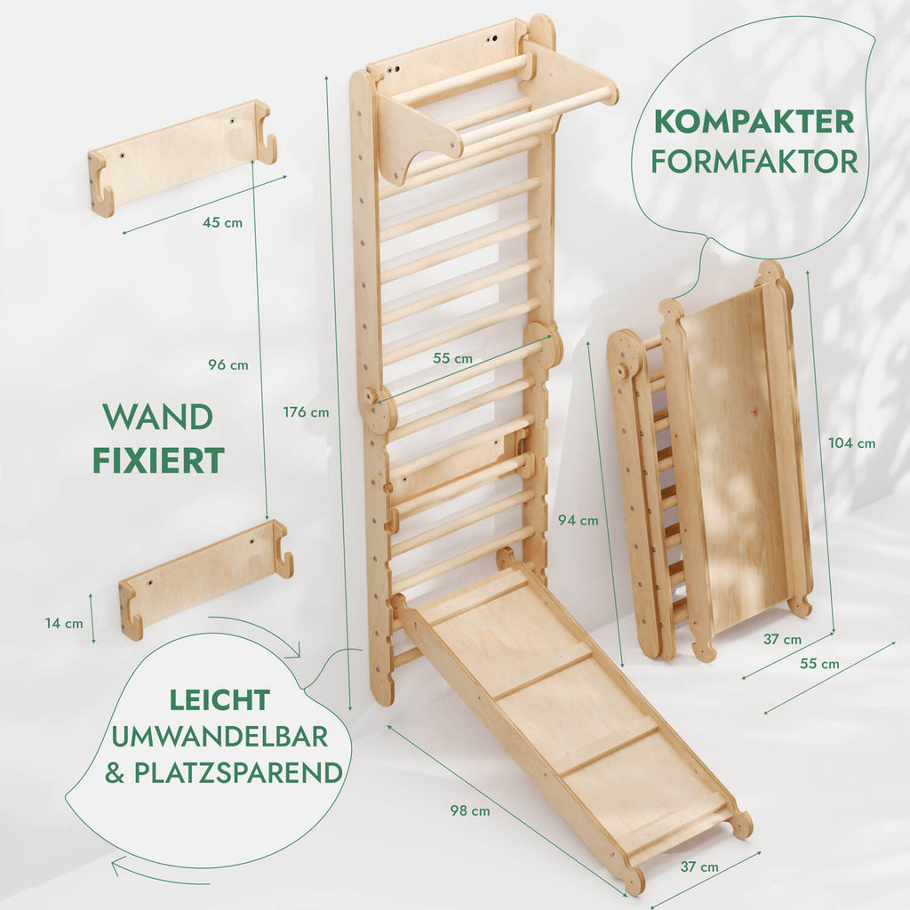 Massivholz-Turnwand „Athlet“ (6-in-1)