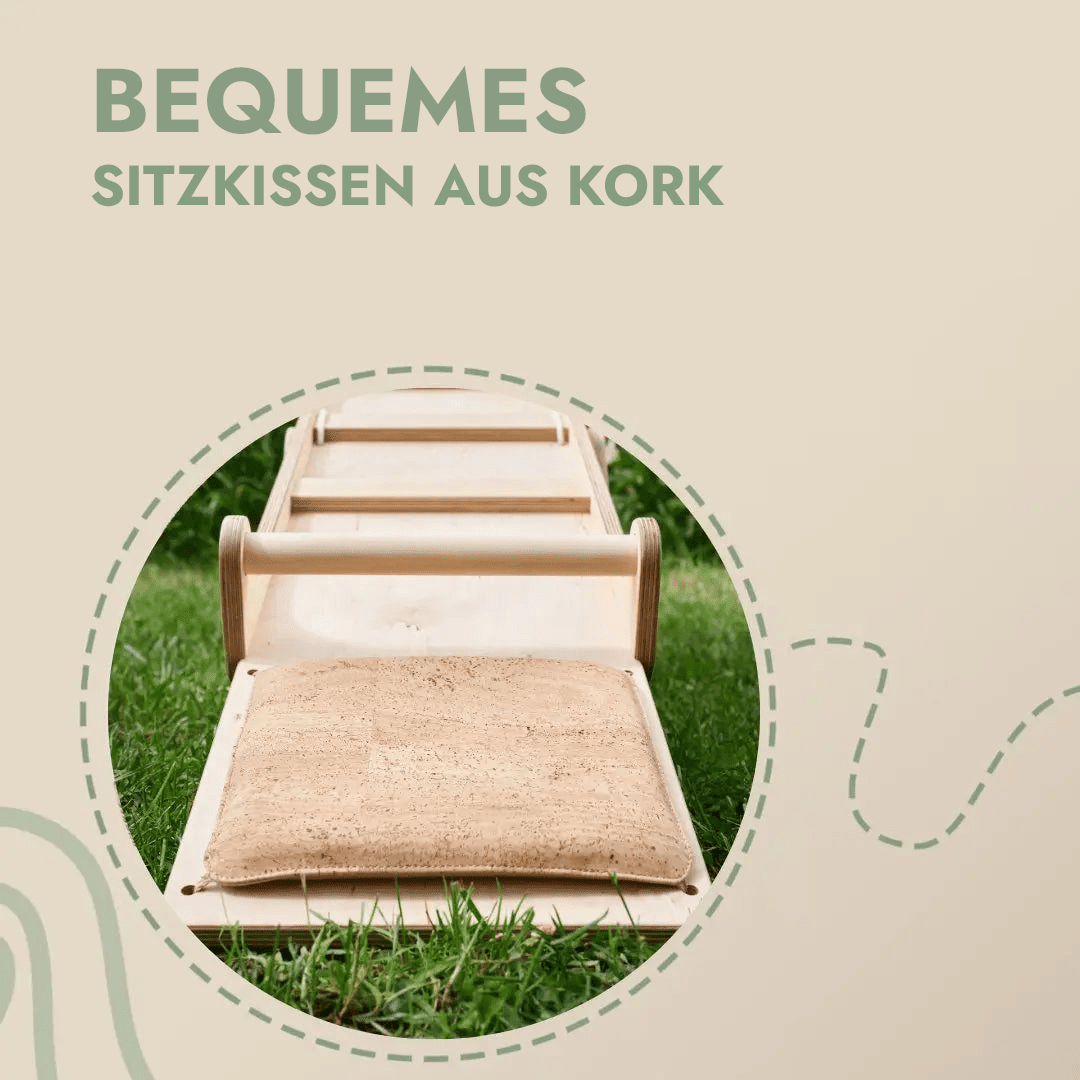 Montessori Holz-Wippe „Duo“ für Kleinkinder - KletterKumpel