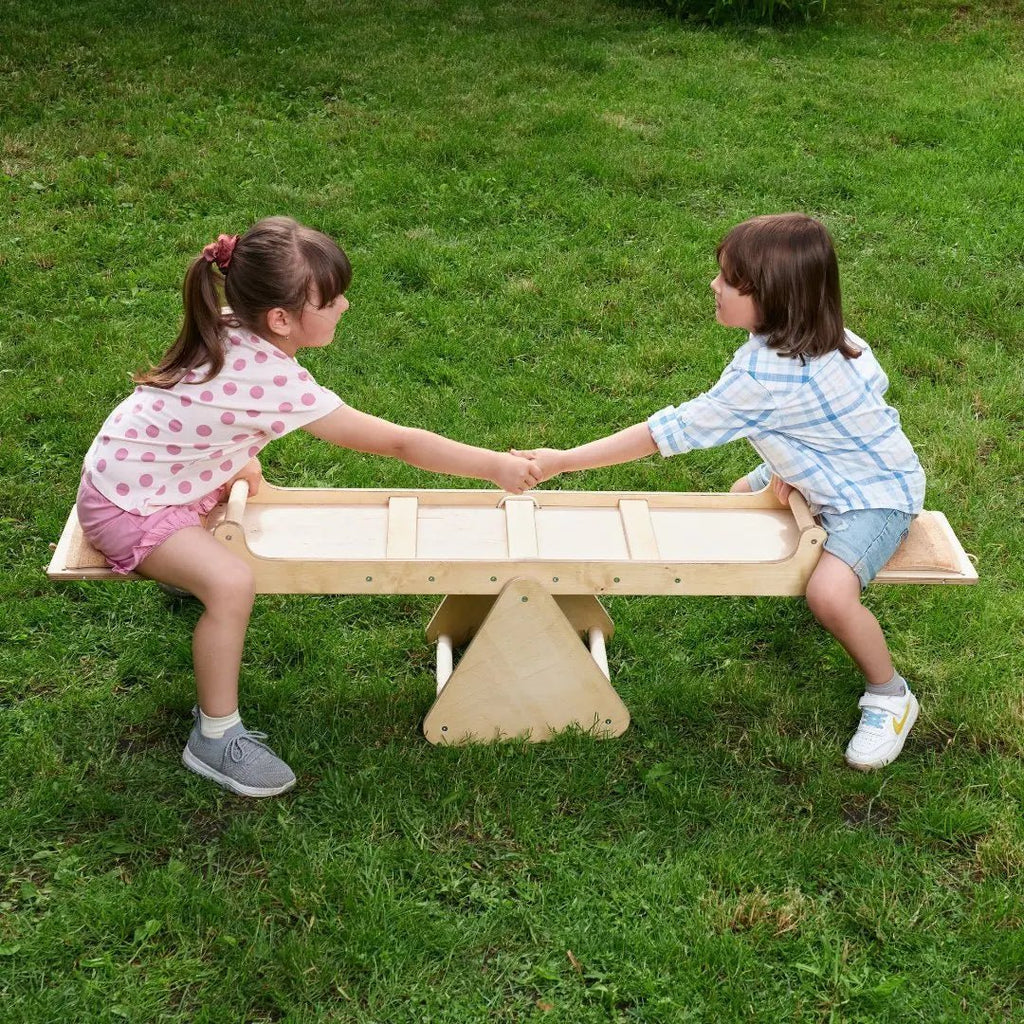 Montessori Holz-Wippe „Duo“ für Kleinkinder - KletterKumpel