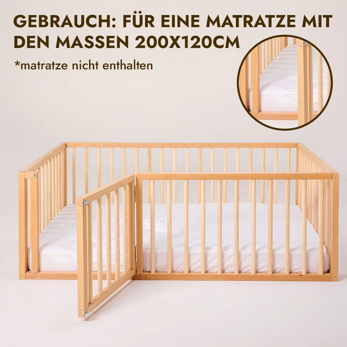 Montessori Bodenbett für Kinder und Kleinkinder ab 6 Monaten
