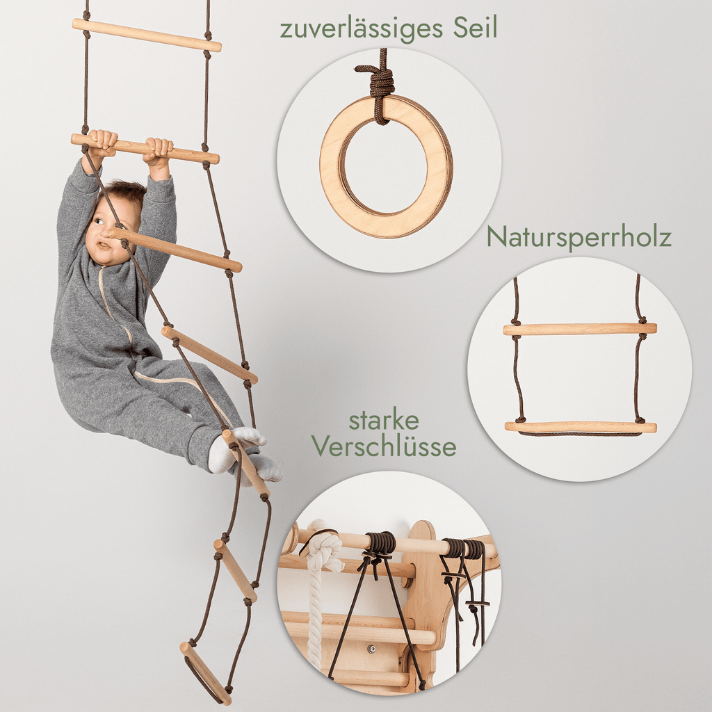 Indoor Schaukel- & Kletterset (3-teilig)