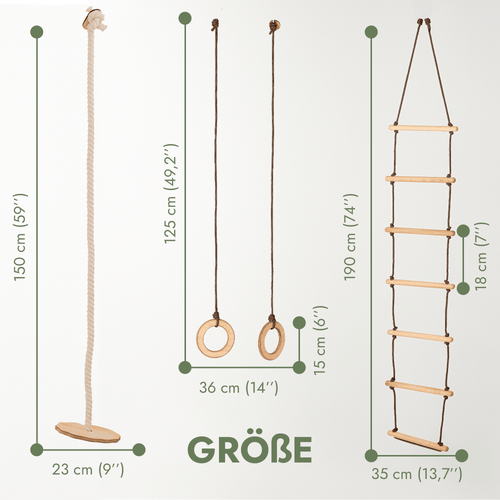 Indoor Schaukel- & Kletterset (3-teilig) - KletterKumpel