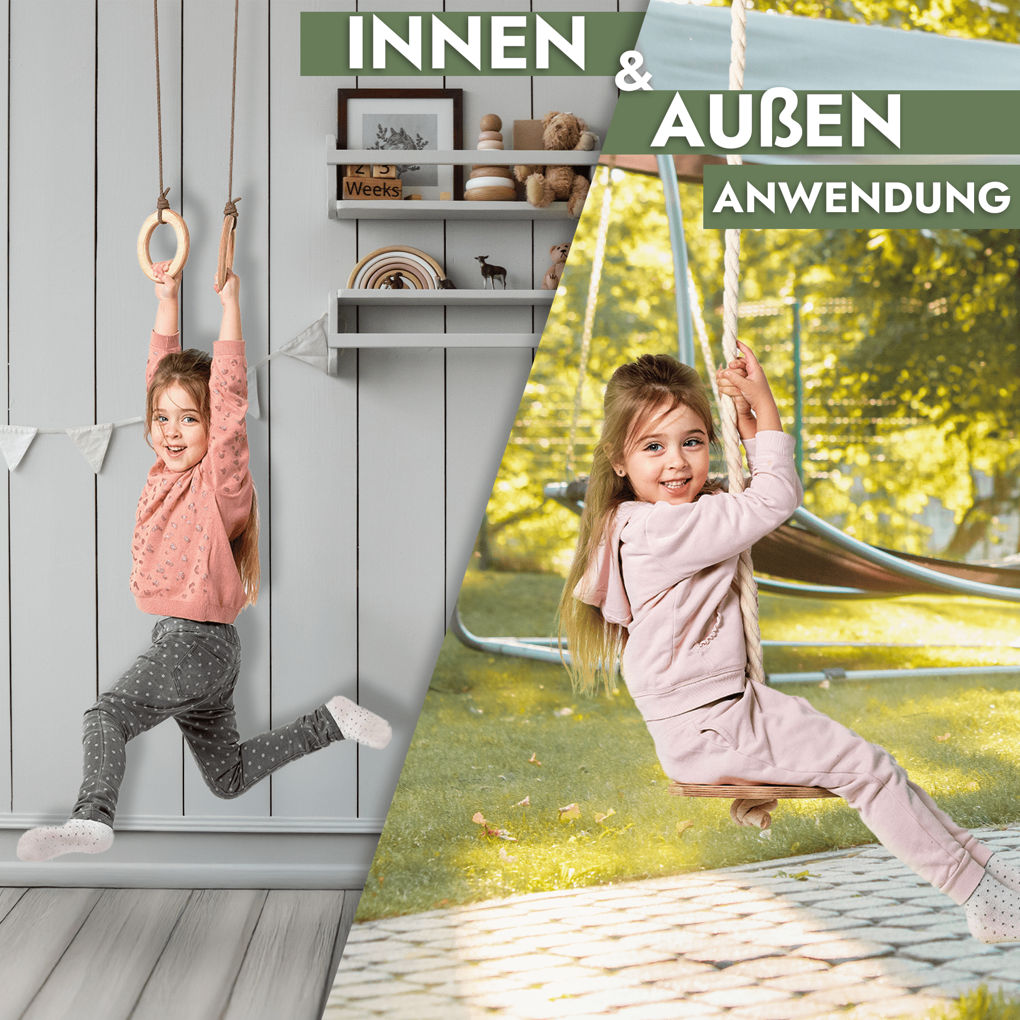Indoor Schaukel- & Kletterset (3-teilig)