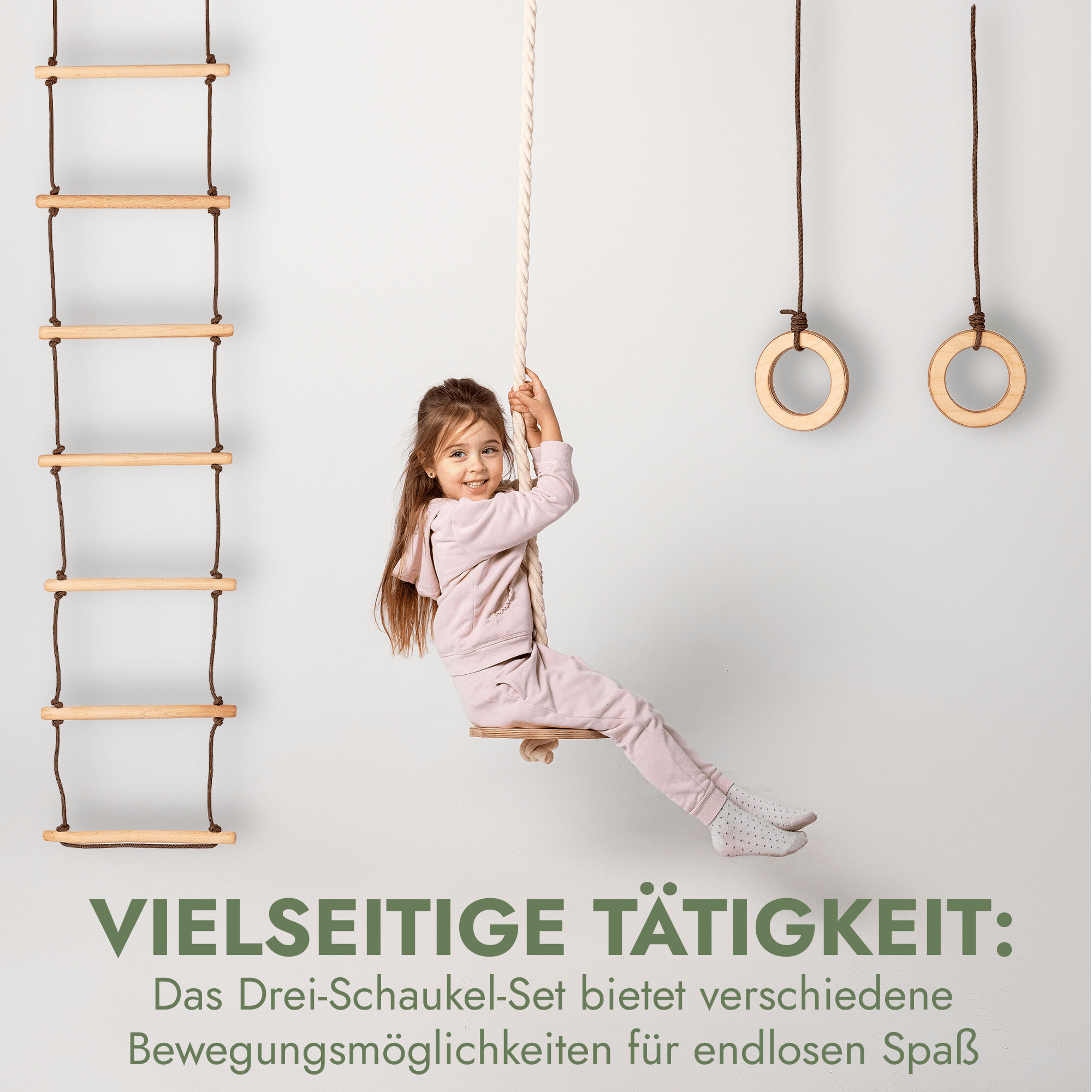 Indoor Schaukel- & Kletterset (3-teilig)